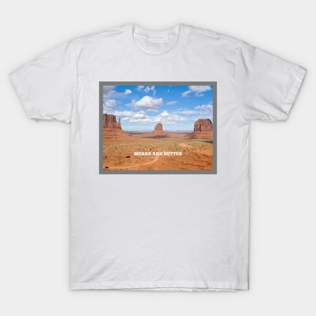 ART STICKERS MESAS AND BUTTES | SCENIC PLACES TO VISIT IN WESTERN US T-Shirt by KathyNoNoise